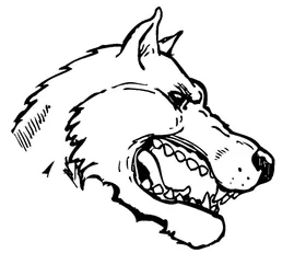 Wolves Mascot Decal / Sticker 8