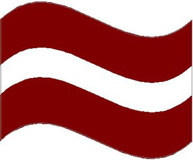 Latvia Waving Flag Decal / Sticker 02