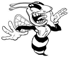 Hornet, Yellow Jacket, Bee Mascot Decal / Sticker