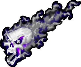 True Fire Skull Decal / Sticker B04