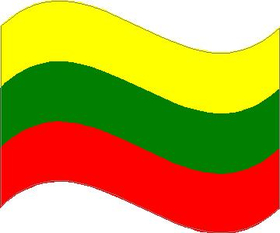 Lithuania Waving Flag Decal / Sticker 02