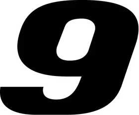 9 Race Number Decal / Sticker k