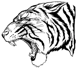 Tigers Mascot Decal / Sticker 3