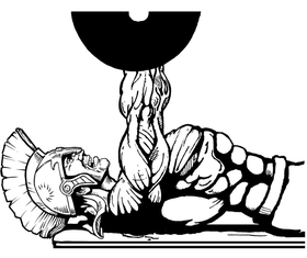 Weightlifting Paladins / Warriors Mascot Decal / Sticker 3