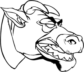 Bulls Mascot Decal / Sticker