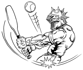 Baseball Knights Mascot Decal / Sticker 3