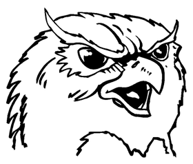 Owls Mascot Decal / Sticker 6