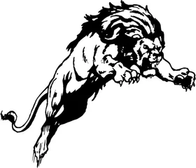 Lions Mascot Decal / Sticker 0000