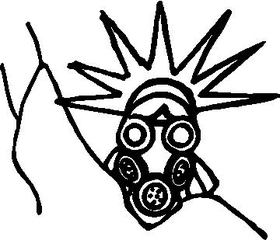 Gas Mask Statue of Liberty
