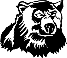 Bear Head Mascot Decal / Sticker