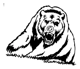 Growling Bear Mascot Decal / Sticker