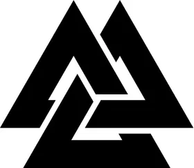 Norse Viking Warriors Valknut Decal / Sticker 02