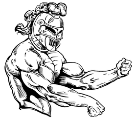 Weightlifting Knights Mascot Decal / Sticker 4