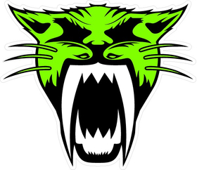 Green Arctic Cat Head decal / sticker 19