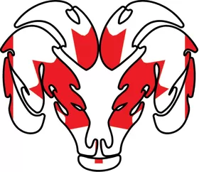 Canadian Flag Ram Decal / Sticker