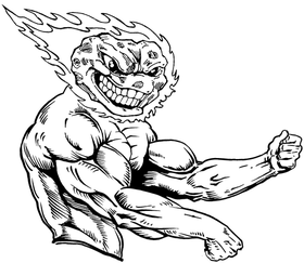 Weightlifting Comets Mascot Decal / Sticker 4