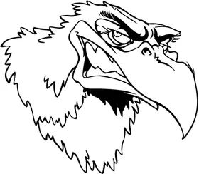 Eagles Head Mascot Decal / Sticker