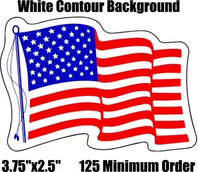 American Flag Decals / Stickers in BULK Waving Flag