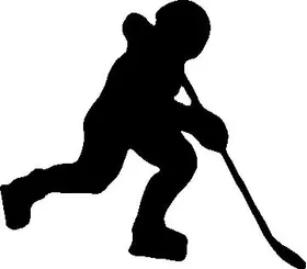 Hockey Player Decal / Sticker 01