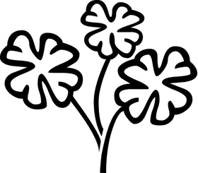 Shamrock 4 Leaf Clover Decal / Sticker 01