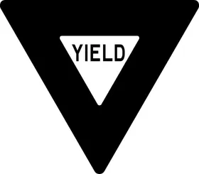 Yield Sign Decal / Sticker 01