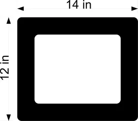 14x12 Basketball Backboard Square Decal / Sticker 10