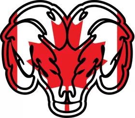 Canadian Flag Ram Decal / Sticker 0102