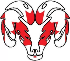 Canadian Flag Ram Decal / Sticker