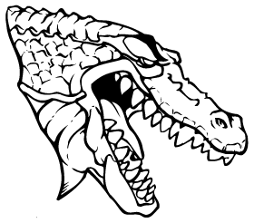 Gators Head Mascot Decal / Sticker 08