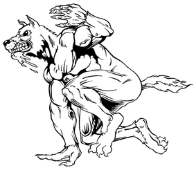 Track and Field Wolves Mascot Decal / Sticker 4