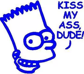 Bart Kiss My Ass decal / sticker