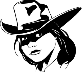 Cowgirls Mascot Decal / Sticker