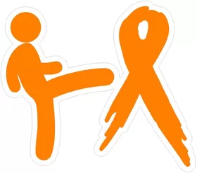 Kicking Kidney Cancer's Ass Decal / Sticker 01