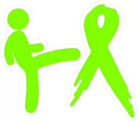 Kicking Lymphoma Cancer's Ass Decal / Sticker 01