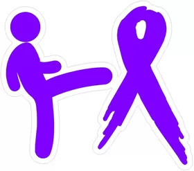 Kicking Pancreatic Cancer's Ass Decal / Sticker 01