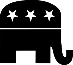 Republican Elephant GOP Decal / Sticker 03