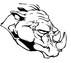 Rhinos Head Decal / Sticker