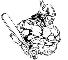 Baseball Vikings Mascot Decal / Sticker 2