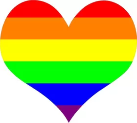 Rainbow Heart Decal / Sticker 02
