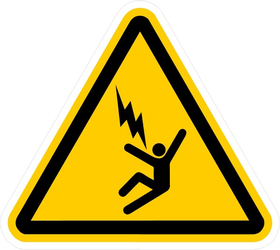 Electrocution Hazard Sign Decal / Sticker 01