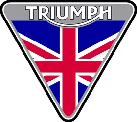Triumph Triangle British Flag Decal / Sticker 45