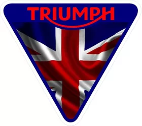 Triumph Triangle British Flag Decal / Sticker 46