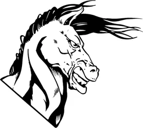 Horse Head Mascot Decal / Sticker 01