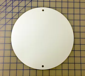 zz White Plastic 10 inch Circular Blank Plate