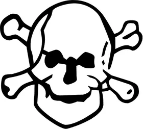 Skull and Cross Bones Decal / Sticker 09