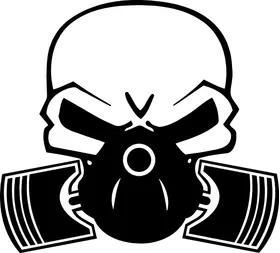 Piston Gas Mask Skull Decal / Sticker 02