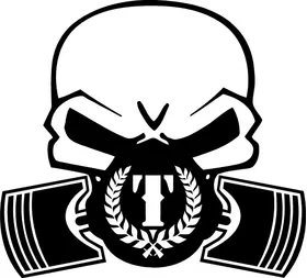 Triumph Piston Gas Mask Skull Decal / Sticker 28