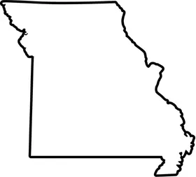 Missouri Outline Decal / Sticker 02