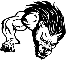Lions Mascot Decal / Sticker 12