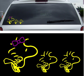 Woodstock with bow Decal / Sticker 02